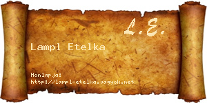 Lampl Etelka névjegykártya